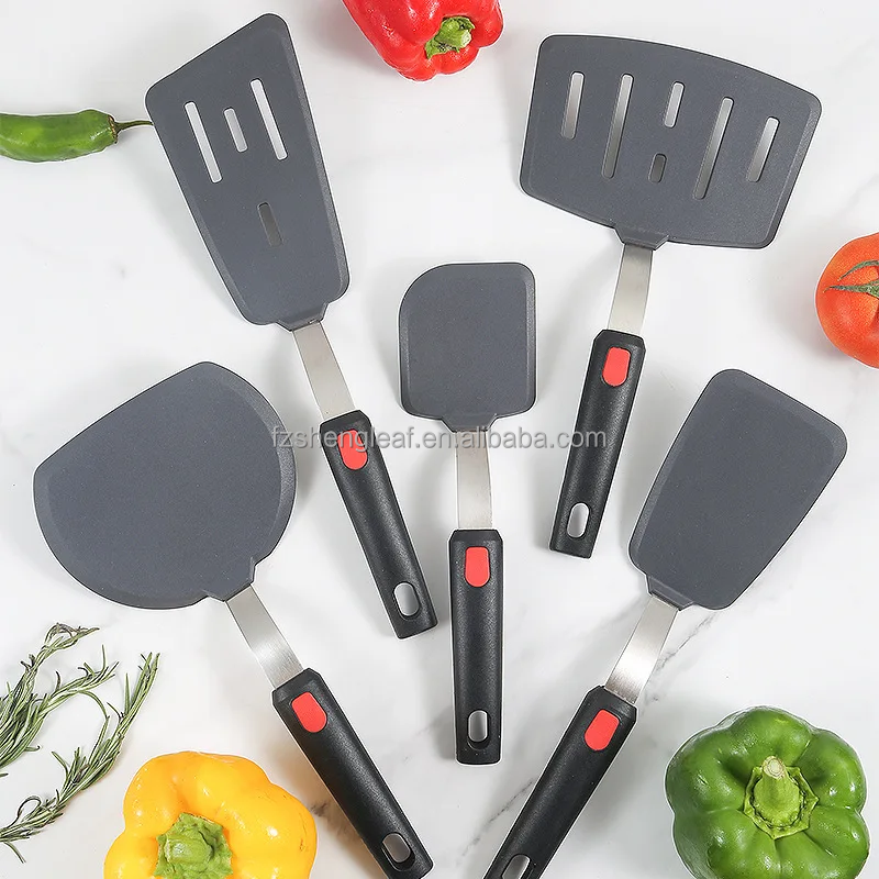 Luxury Custom Novelty Eco-Friendly Kitchen Utensils Set Non-Stick Silicone Heat Resistant Spatula Spoons 18-Piece Frying supplier