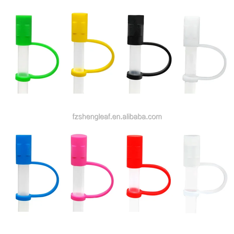 Fit Glass Cup Decoration PVC Silicone Straw Topper Sealing Tools Drinking Dust Cap Splash Proof Plugs Straw Cove details