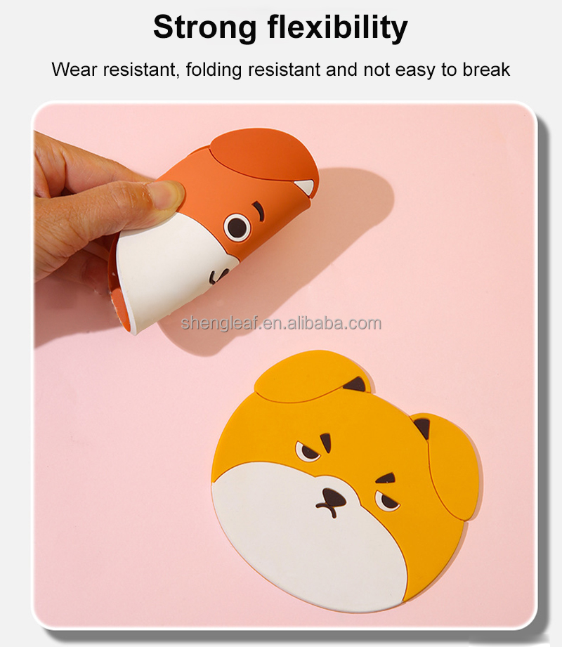 Funny Tea Pad Mug Holder Mat Coffee Table Placemats Heat-resistant Cup Custom Cute Silicone Rubber Eco-Friendly Minimalist factory