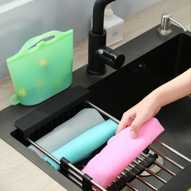 Modern Design Reusable Vacuum-Compressed Silicone Storage Bags Kitchen for Food Freshness Including Breast Milk Storage Bag details