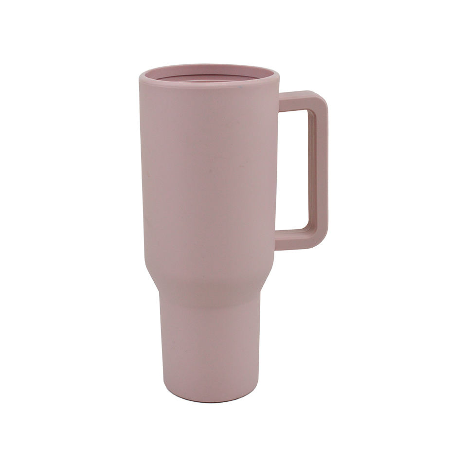 Modern Eco-friendly Silicone Coffee Mug with Handle 40oz High-Temperature Resistant Travel-Friendly Handgrip for Parties supplier