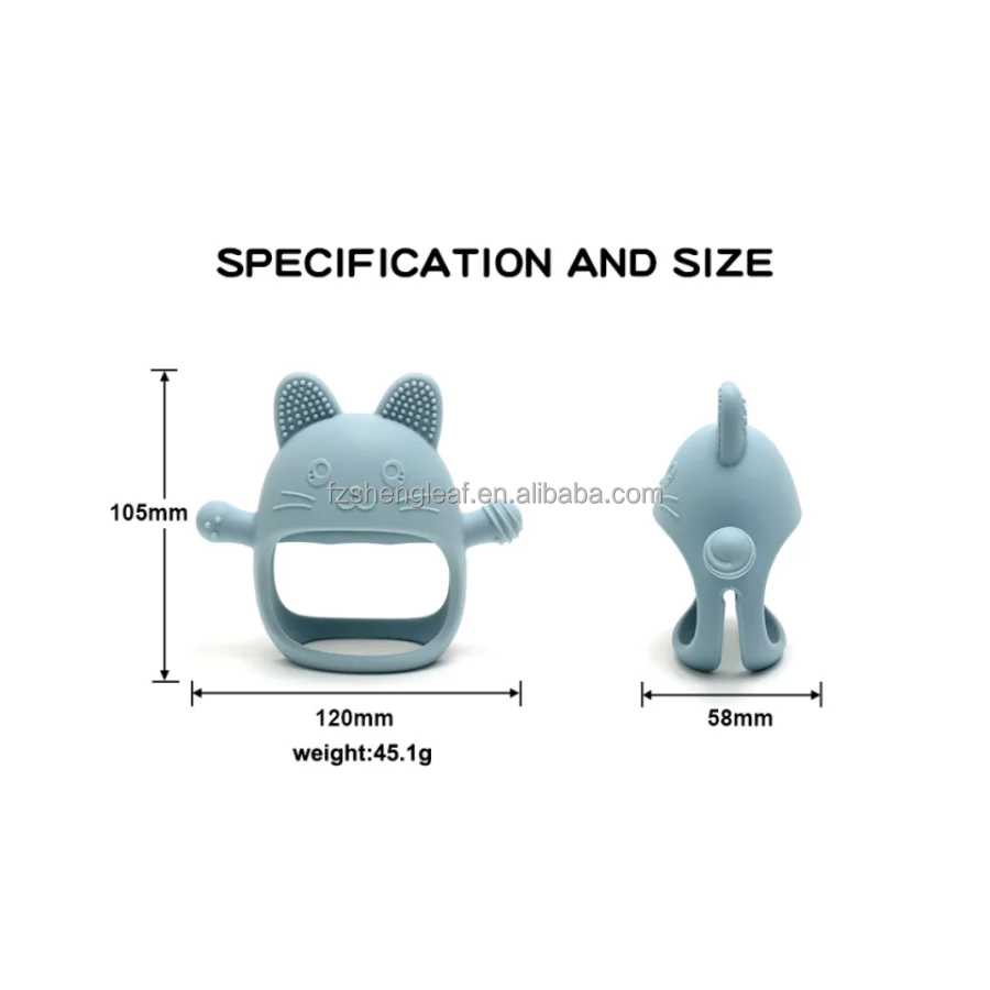 BPA-Free Custom Anti-Eating Baby Unisex Newborn Teether Gloves Food Grade Silicone Pacifier Kids Teething Care Soft Toy details