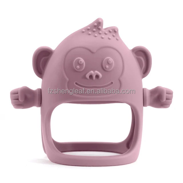BPA-Free Custom Anti-Eating Baby Unisex Newborn Teether Gloves Food Grade Silicone Pacifier Kids Teething Care Soft Toy factory