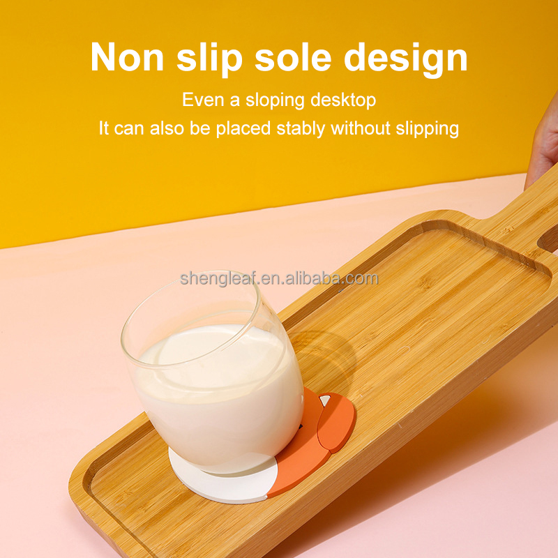 Funny Tea Pad Mug Holder Mat Coffee Table Placemats Heat-resistant Cup Custom Cute Silicone Rubber Eco-Friendly Minimalist factory