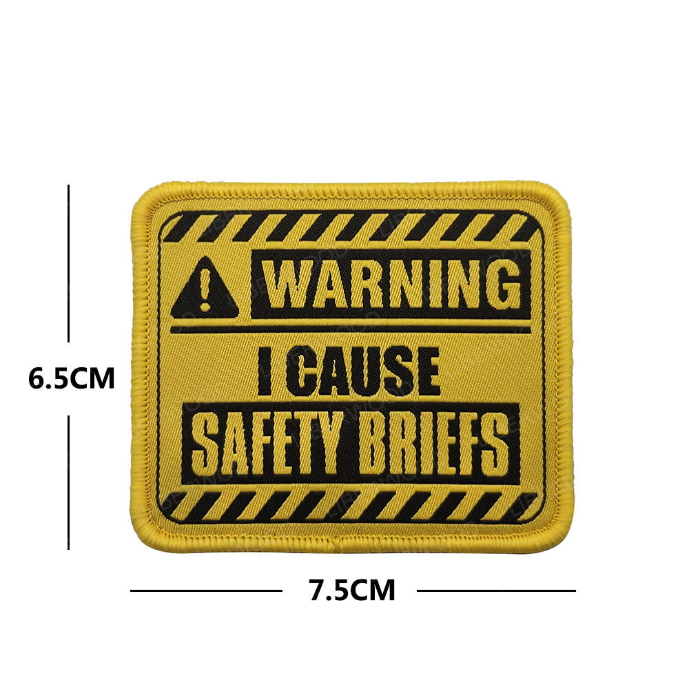 3D PVC Rubber Patch with Hook Fun Badge for Equipment Warning Signs Applied Technique for Car Stickers supplier
