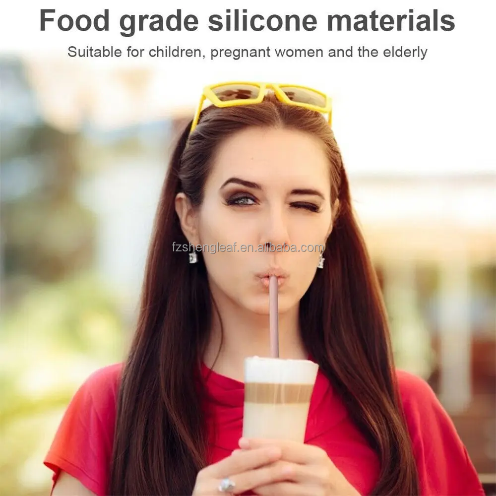 Party Kitchen Supplies Reusable Detachable Soft Drinking Openable Snap Straw BPA Free Silicone Straws supplier