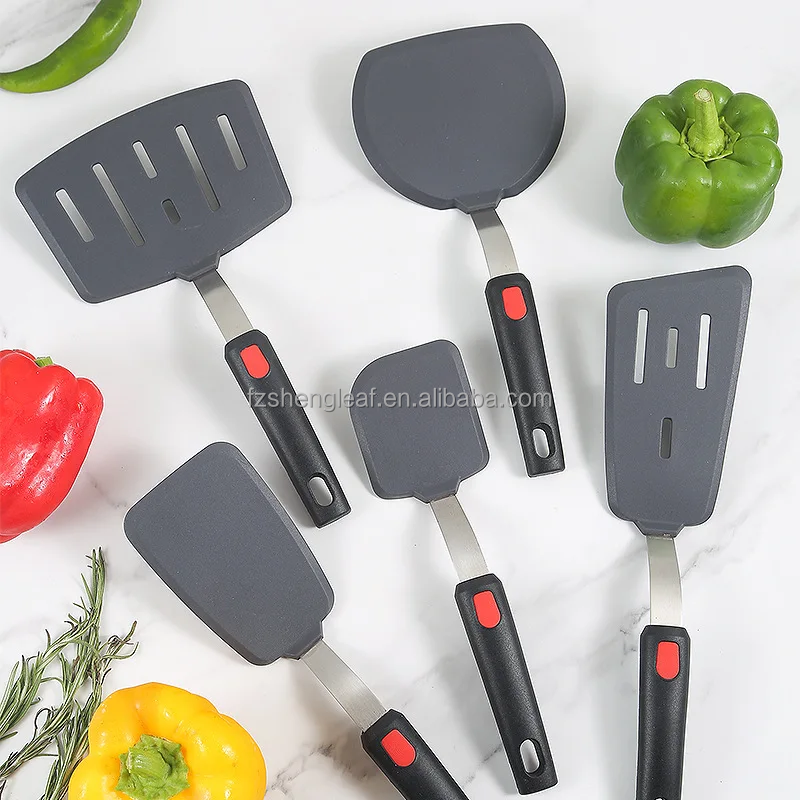 Luxury Custom Novelty Eco-Friendly Kitchen Utensils Set Non-Stick Silicone Heat Resistant Spatula Spoons 18-Piece Frying factory