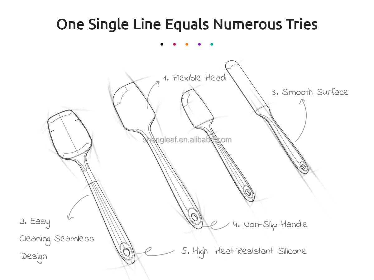 Kitchen Good Cook Baking Accessories Utensils Spatula Cake Scraper Non Stick Butter Spreader Silicone Cookie Spatula details