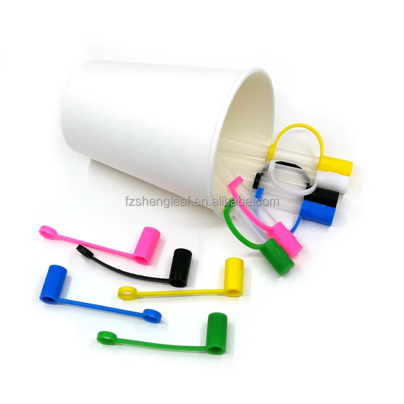 Fit Glass Cup Decoration PVC Silicone Straw Topper Sealing Tools Drinking Dust Cap Splash Proof Plugs Straw Cove manufacture