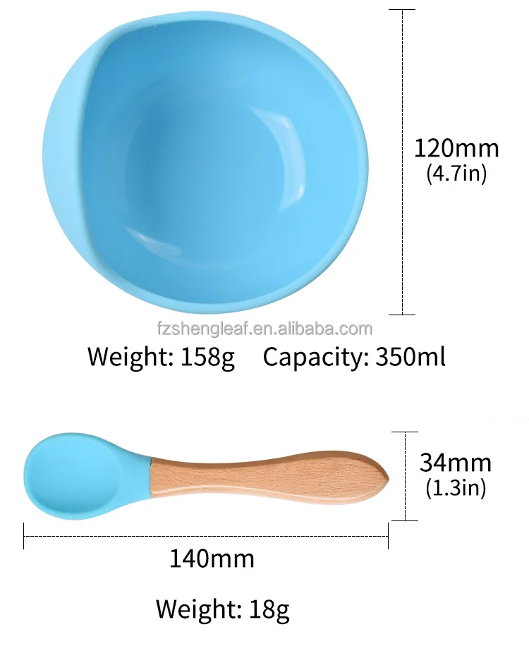 5pcs Non-Slip Silicone Baby Feeding Tableware Set 9pcs Children Dinner Dishes Including Suction Bowl Fork Bibs Kids Dining factory