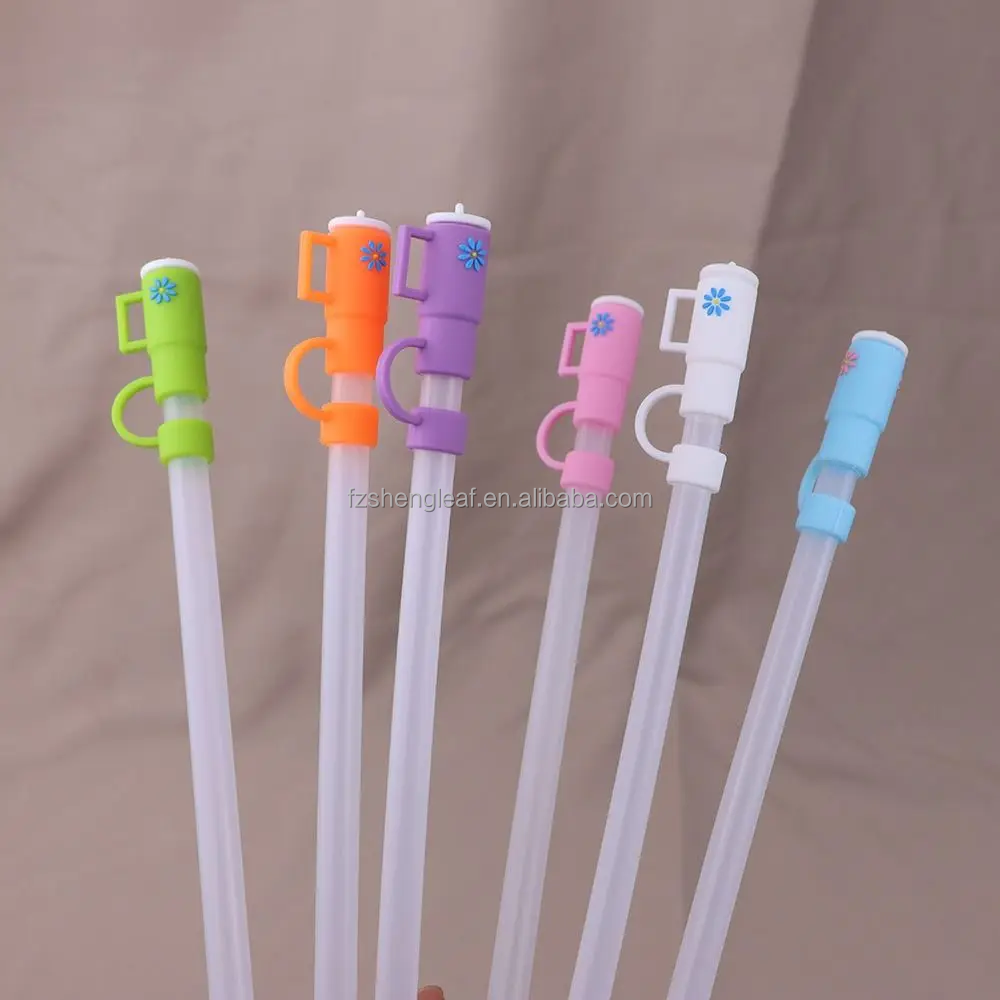 Custom Bulk 8-12mm 10mm Silicone Straw Tips Cover Topper Charm Nurses Cow Boy Hat Bow Reusable Drinking Sport Sneaker details
