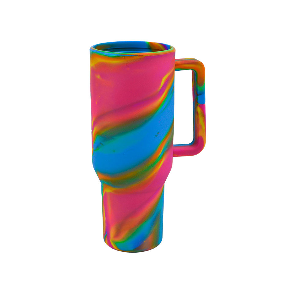 Modern Eco-friendly Silicone Coffee Mug with Handle 40oz High-Temperature Resistant Travel-Friendly Handgrip for Parties manufacture