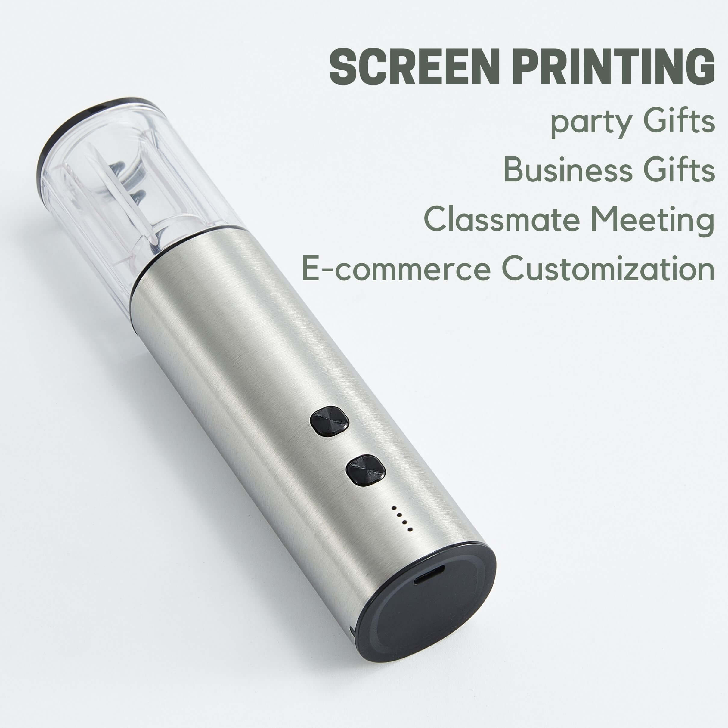 Black Wood Grain Electric Wine Bottle Opener Set USB Rechargeable Automatic Wine Corkscrew Opener supplier