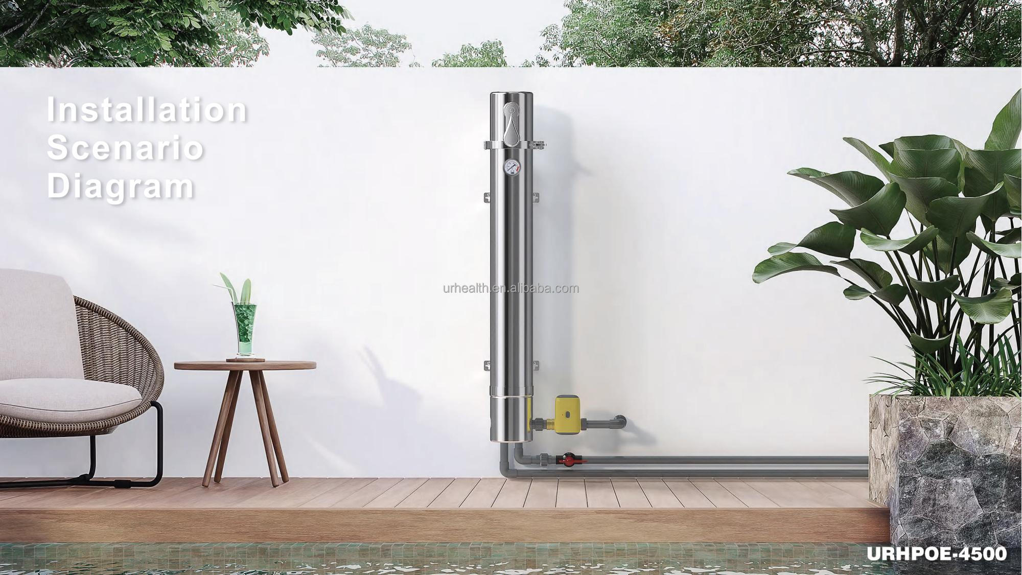 product ur health tropical uf water purifier 304 ss full body double backwash no electricity pvc portable household water filter-3