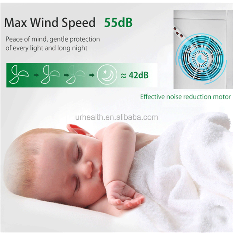 Portable 220V Electric Air Purifier with Hepa Filter for Home Use Manufactured by Electric Power Source factory