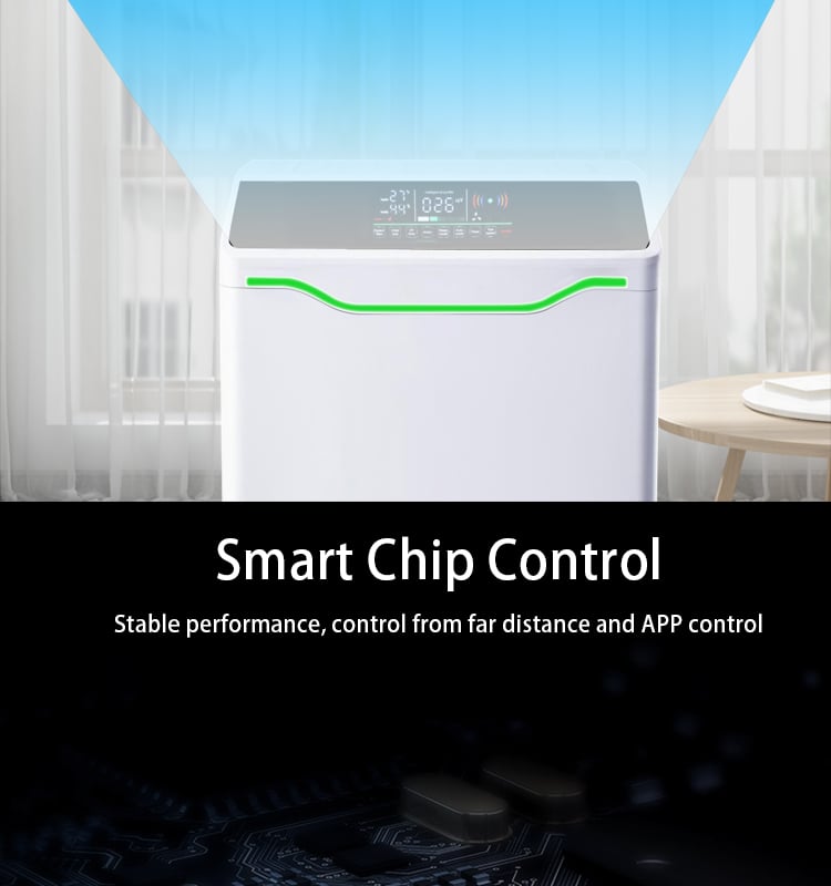 Luxury Portable UV Air Cleaner with Germicidal UV Lamp Electric Power Source WiFi Functionality for Home Use-EU/US Plug supplier
