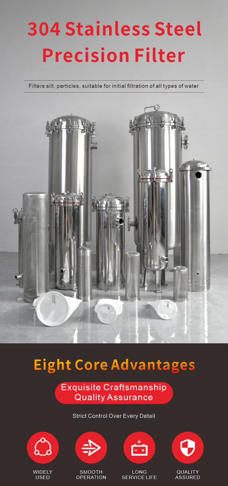 Industrial Nylon Filter Bag 10-100 Micron High Temp Resistant for Paint/Dye Filtration Water Treatment Machinery RV Household details