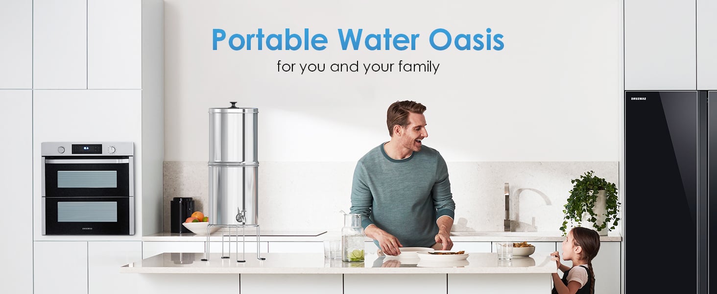 Outdoor Hiking Camping Activated Carbon Water Filter Manual Powered Gravity Purification Outdoor Water Purification Bottles details