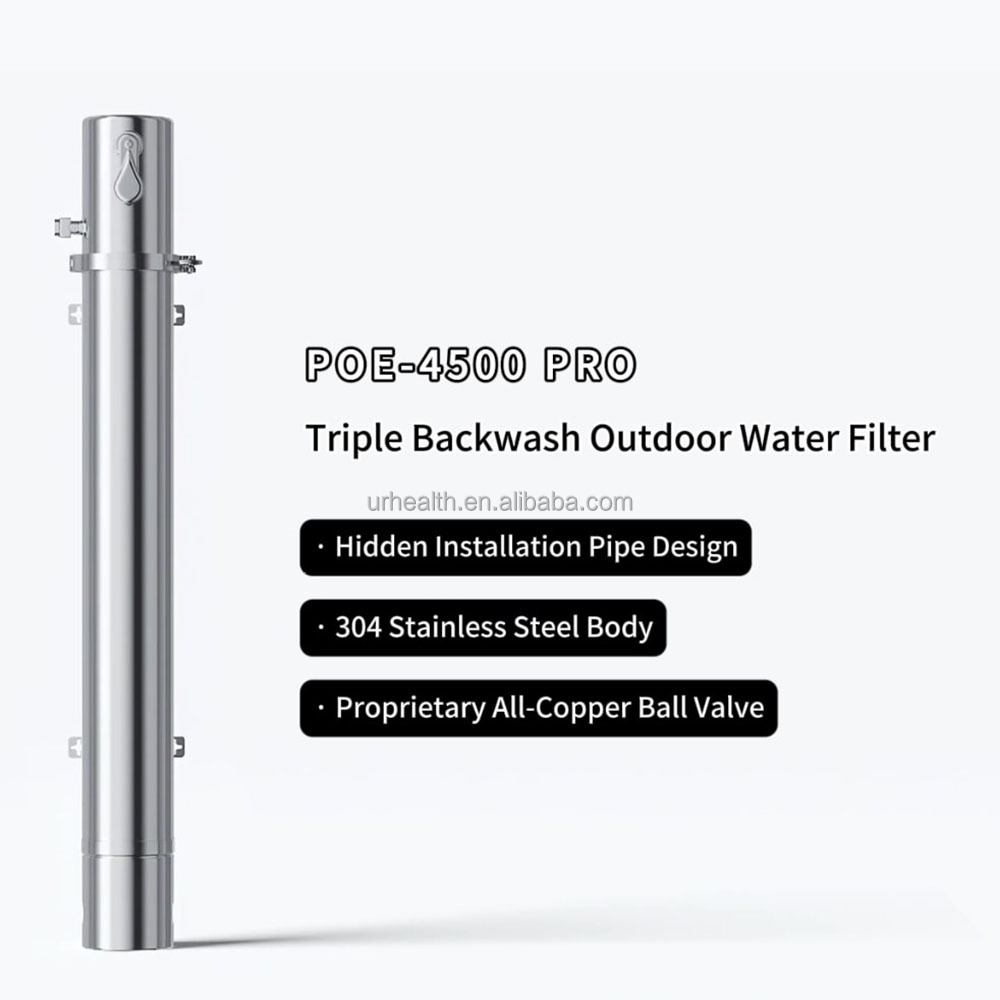 h high flow manual stainless steel 304 poe double backwash portable household self cleaning ultrafiltration-1