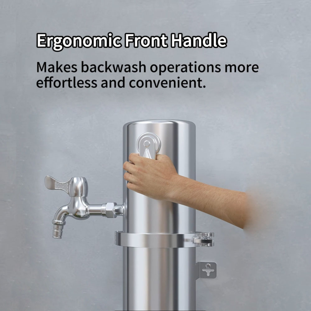 h high flow manual stainless steel 304 poe double backwash portable household self cleaning ultrafiltration-4