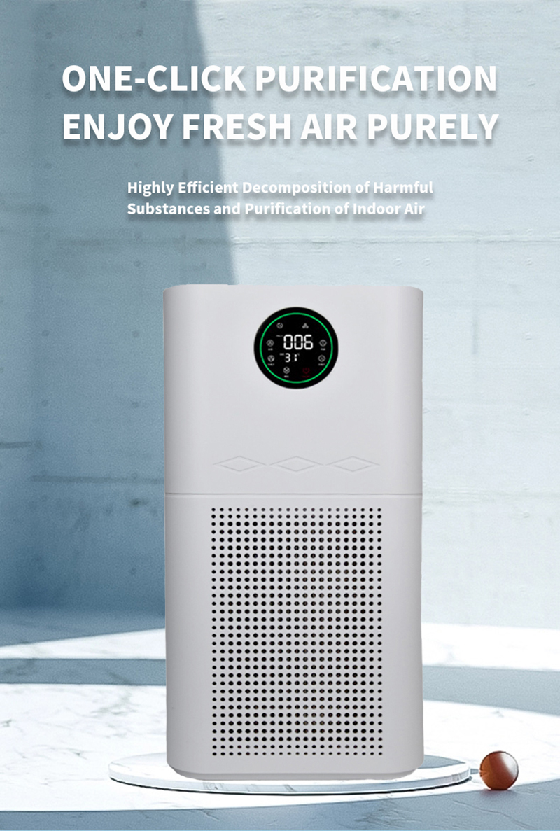 Ur-Health Electric Air Purifier Portable Household 2024 HEPA Filter for Large Rooms Negative Ion UVC UV Optional EU & US Plug factory
