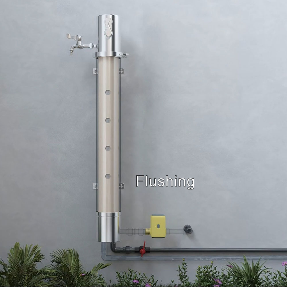 h high flow manual stainless steel 304 poe double backwash portable household self cleaning ultrafiltration-7