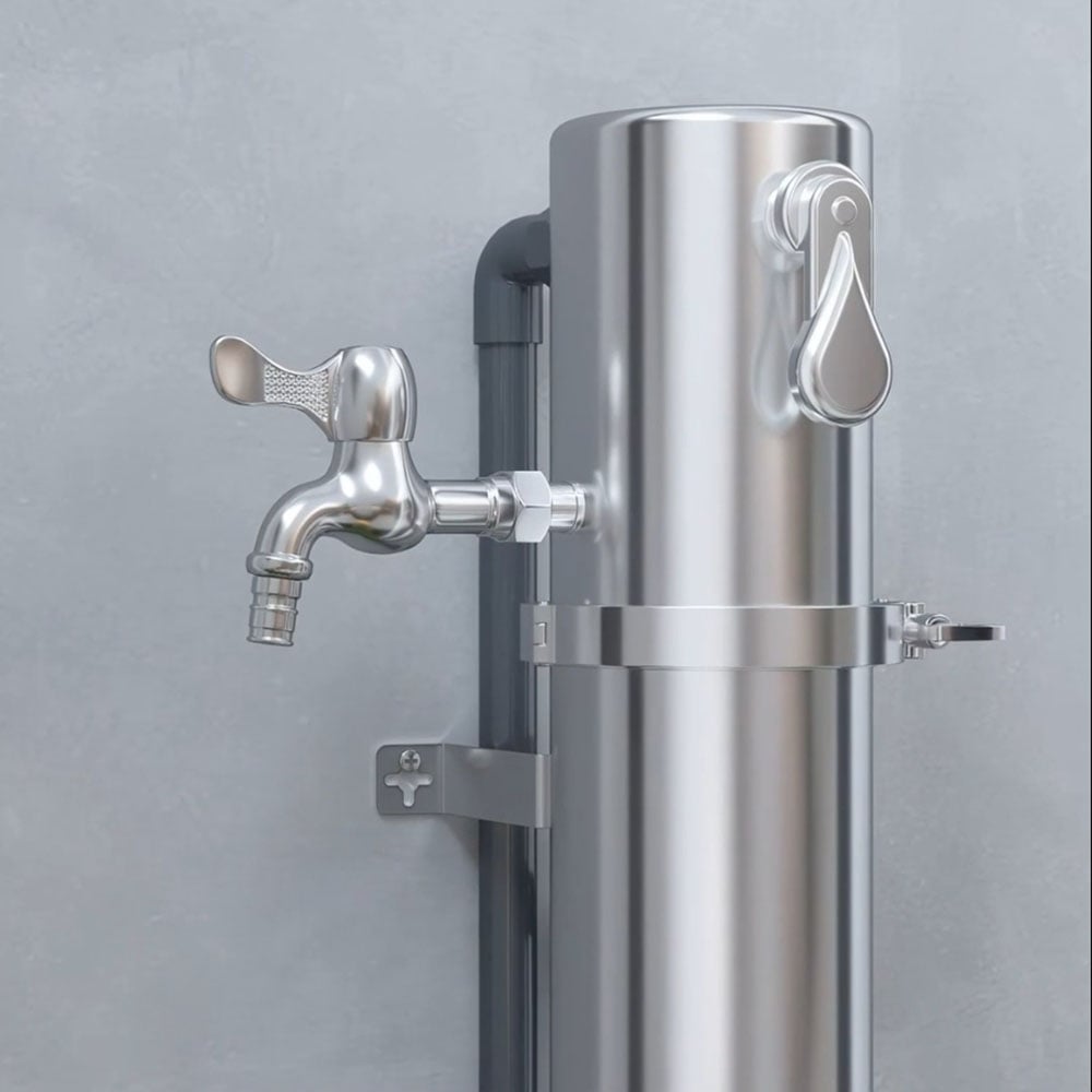 h high flow manual stainless steel 304 poe double backwash portable household self cleaning ultrafiltration-3