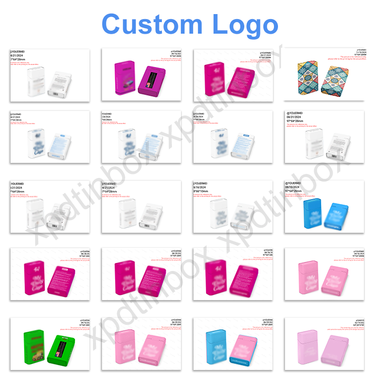 product custom logo recyclable cigarette tin case rectangle hinged lid tin box-8