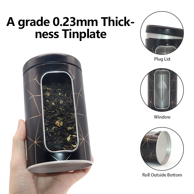 XPD Wholesale Airtight Tea Tin Box Metal Tea Canister With Lid Round Custom Coffee Tea Tin Can Container With Lid manufacture