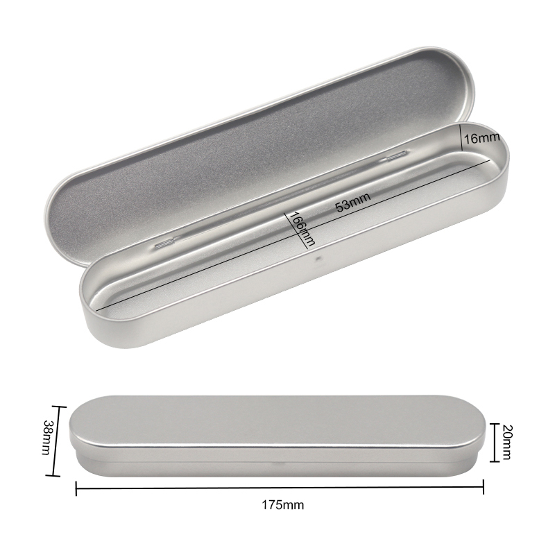 Wholesale Tinplate Hinge Tin Box Sign Storage Rectangle Metal Tin Box Packaging Custom Small Cosmetic Pencil Tin case Box details