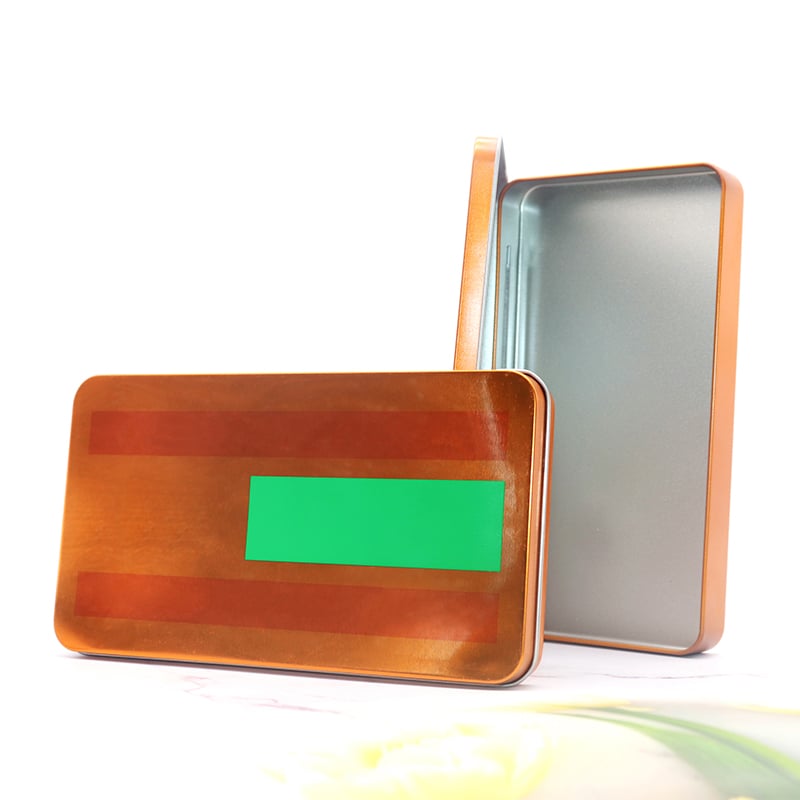 Square Metal Hinge Tea Packing Tin Box Tin Can With Lid Rectangle Tin for Candy Mint Gift Packing factory