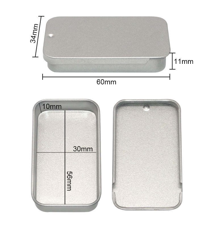 Empty Solid Perfume Lip Balm Metal Slide Tin Cosmetic Containers Small Sliding Lid Mint Candy Sweet Sliding Tin Box supplier