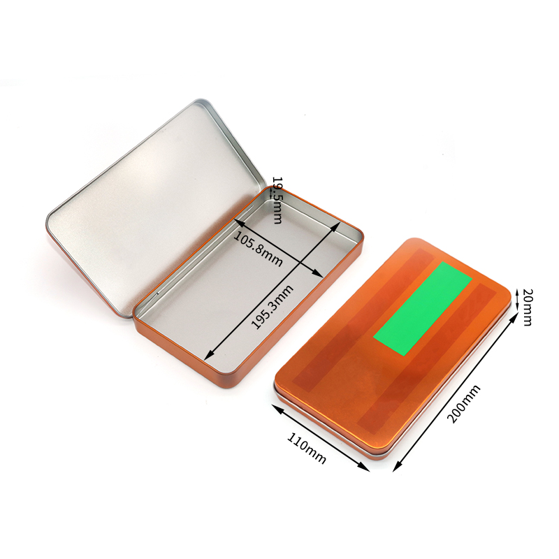 Square Metal Hinge Tea Packing Tin Box Tin Can With Lid Rectangle Tin for Candy Mint Gift Packing supplier