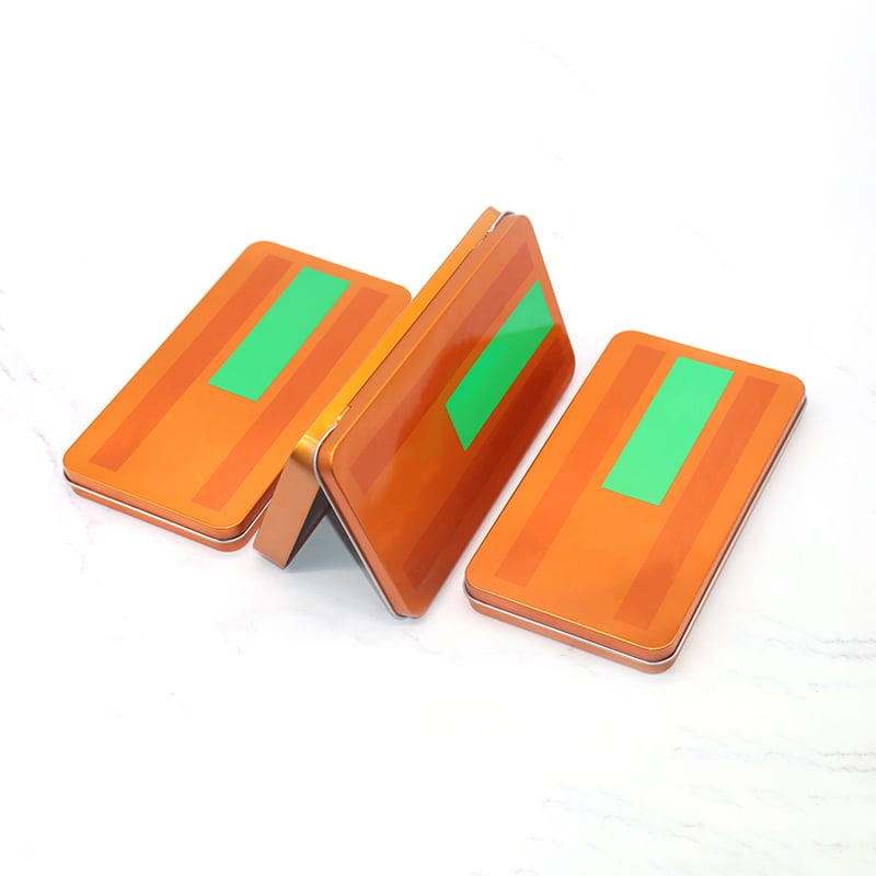 Square Metal Hinge Tea Packing Tin Box Tin Can With Lid Rectangle Tin for Candy Mint Gift Packing manufacture