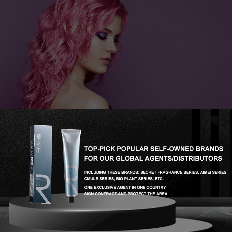 Wholesale OEM Service Private Label Hot Selling Brown Low Ammonia Fashion Hair Color Hair Dye Professional Cover Grey Hair factory