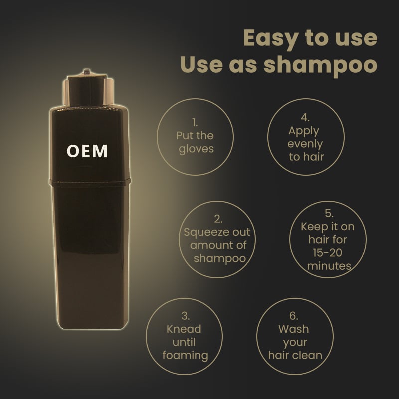 OEM/ODM Private Label Low Ammonia Semi-Permanent Hair Color Shampoo Professional Cover Grey Hair manufacture