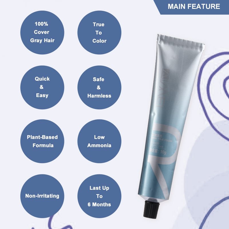 Guangzhou Private Label Low Ammonia Purple Fashion Hair Color Hair Dye Professional Cover Grey Hair for Salon Use supplier