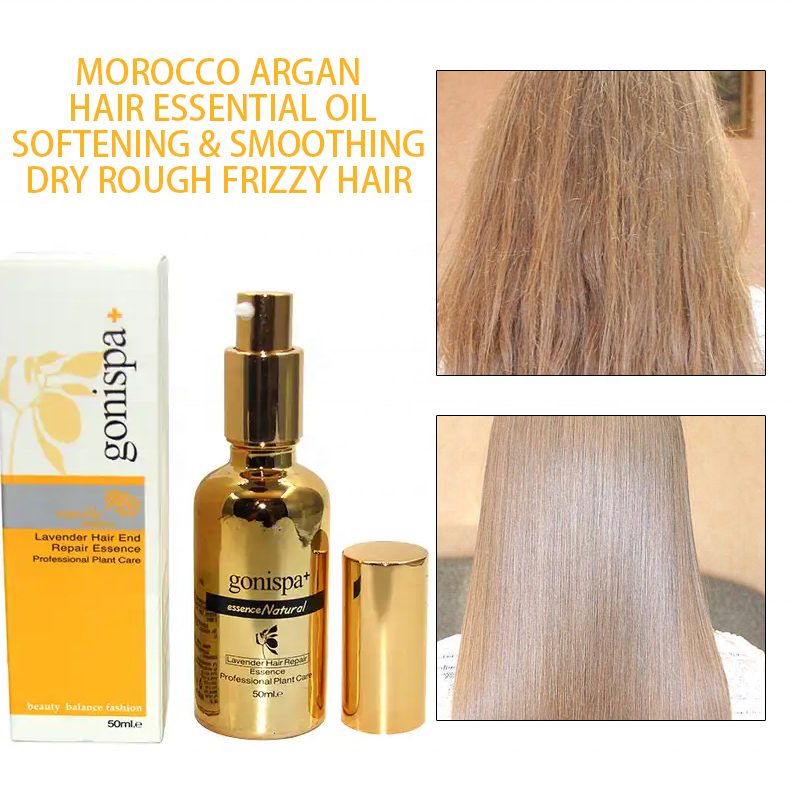 Private Label 100% Argan Oil of Morcoco Hair Serum Deeply Nourished the Split Ends and Damaged Dry hair manufacture