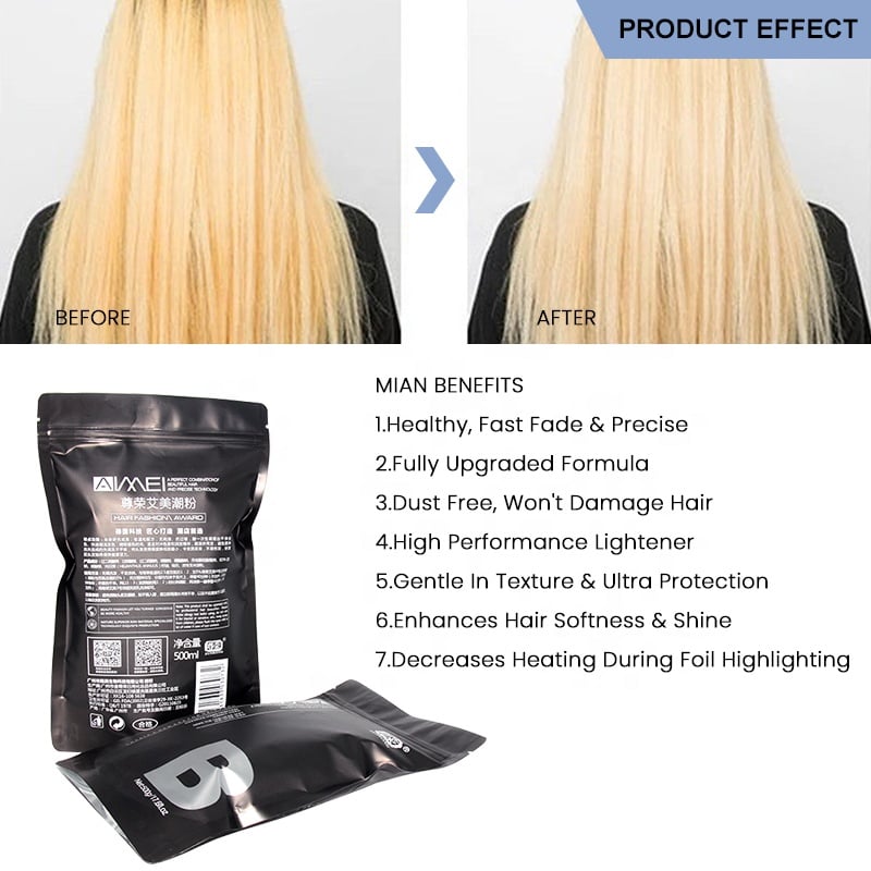 Aimei Professional Salon Hair Bleach Powder Private Label Natural and Healthy Hair Color Dust Free Bleaching Powder in Hair Dye factory