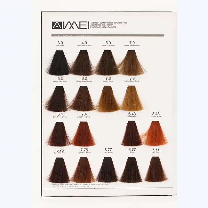 OEM Private Label AIMEI Professional Salon Low Ammonia Dark Blonde hair Dyeing Herbal Hair Dye Color Cream Permanent Coloring supplier