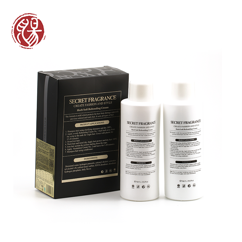 Wholesale 1000ml *2 Guangzhou Factory brazilian Keratin Rebonding Cream Permanent Hair Straightening cream details