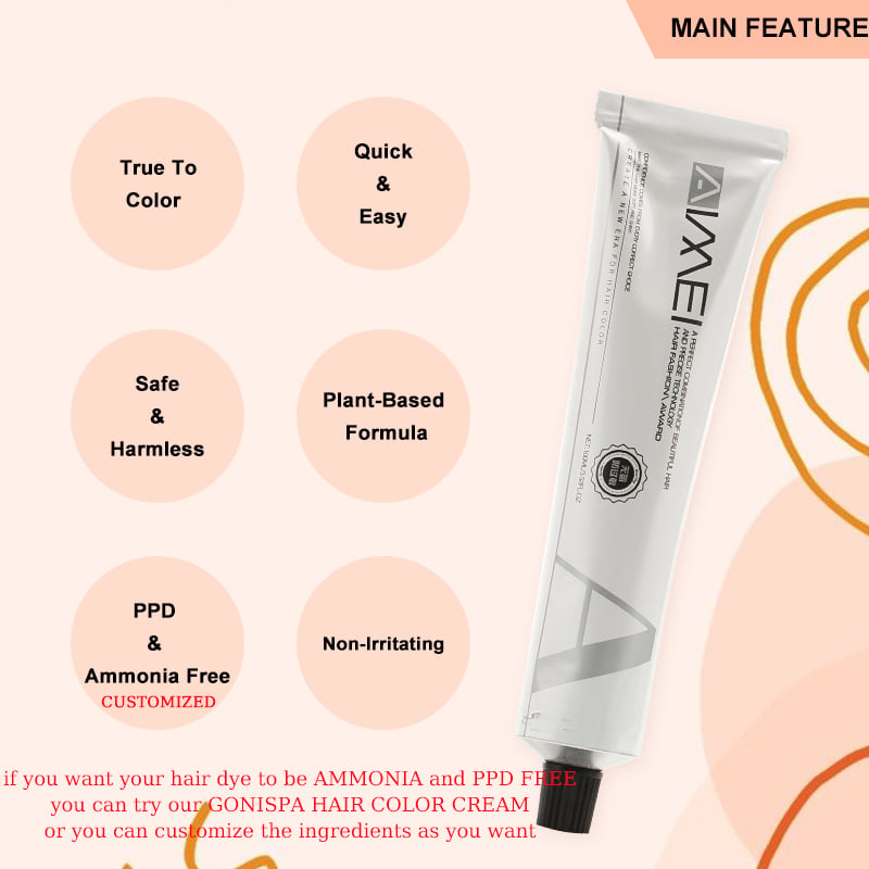 OEM Private Label AIMEI Professional Salon Low Ammonia Dark Blonde hair Dyeing Herbal Hair Dye Color Cream Permanent Coloring manufacture
