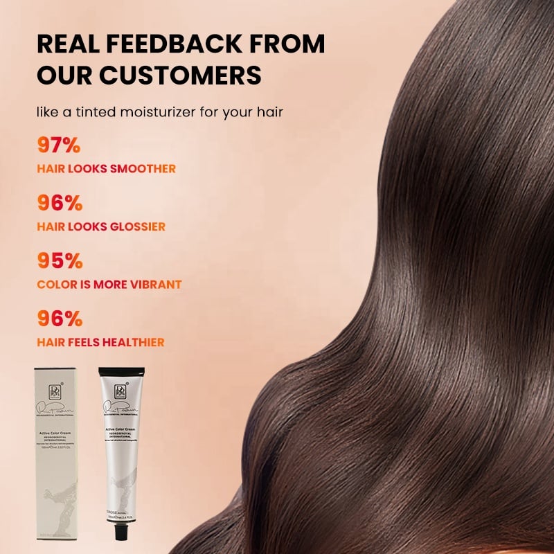 Factory OEM Ammonia Free Dark Green Hair Dye Color Cream 100% Grey Coverage For Professional Salon Permanent Coloring Dyeing supplier