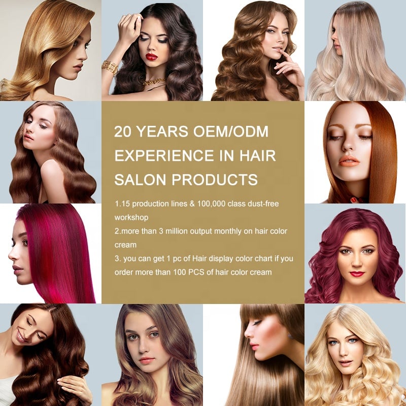 OEM Private Label S&F Professional Salon Low Ammonia Hair Dyeing Herbal Hair Dye Color Cream Permanent Coloring 43 Colour details