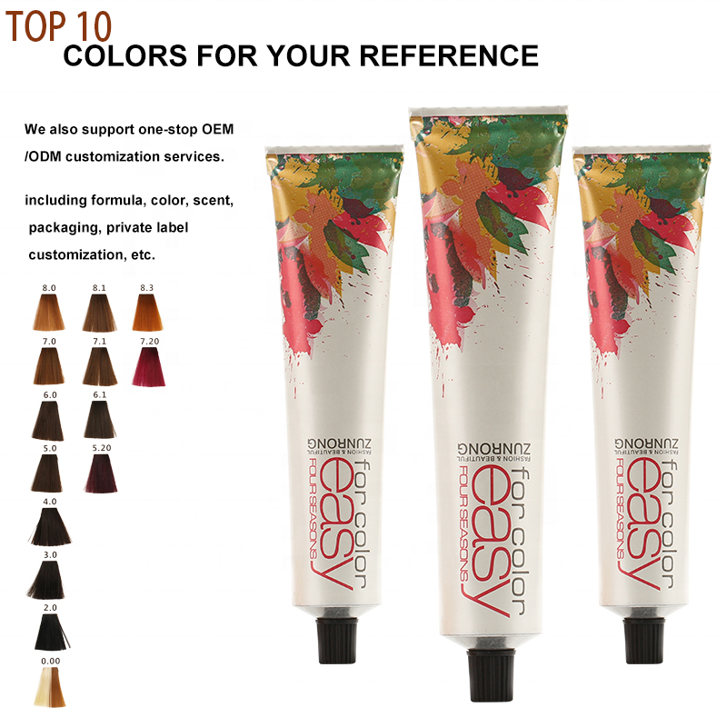 NEW Hair Salon Products Low Ammonia Super Hot Fashion Red Colour Permanent Hair Dye Cream Organic Hair Color Wholesale Dyes manufacture