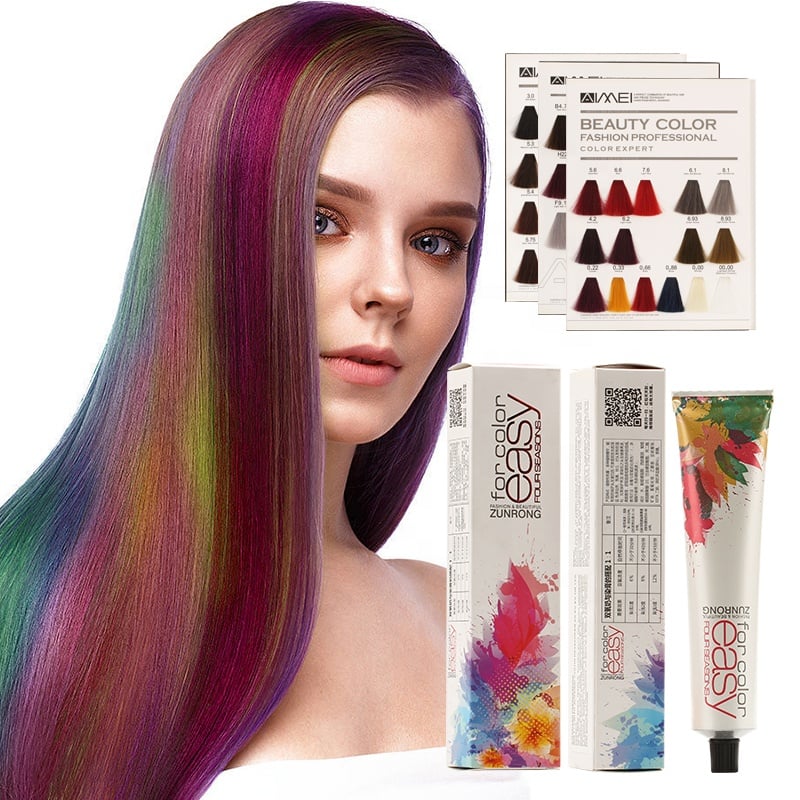 NEW Hair Salon Products Low Ammonia Super Hot Fashion Red Colour Permanent Hair Dye Cream Organic Hair Color Wholesale Dyes manufacture