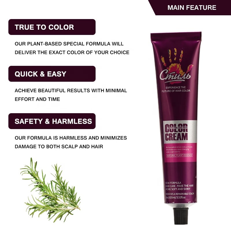 OEM ODM Wholesale CMULB Hot Sale Coloring Products Hair Dye Chic Red Wine Hair Color Cream Black For African Hair Dyeing Cream factory