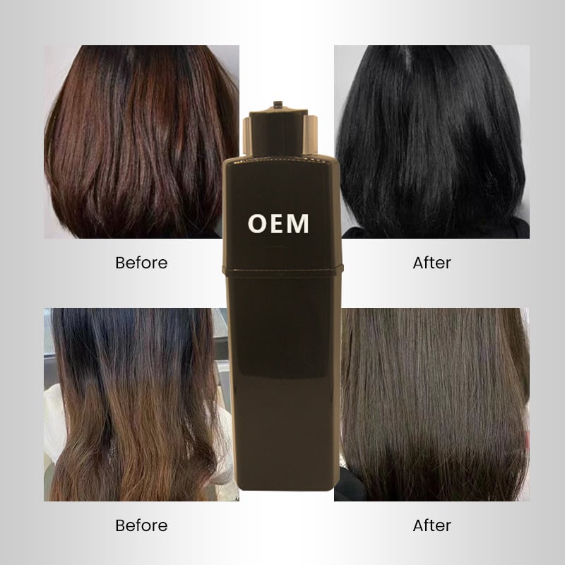 OEM/ODM Private Label Low Ammonia Semi-Permanent Hair Color Shampoo Professional Cover Grey Hair details