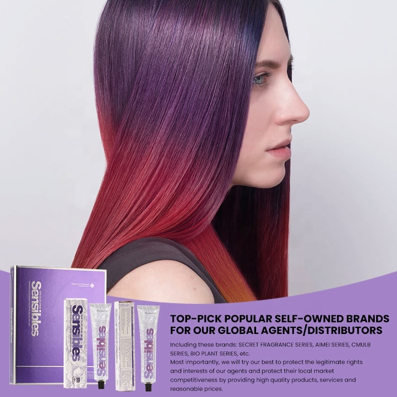 Private Label OEM/ODM Natural 52 Colors Magic Permanent Anti-allergy Hair Color Cream Professional Salon Use details