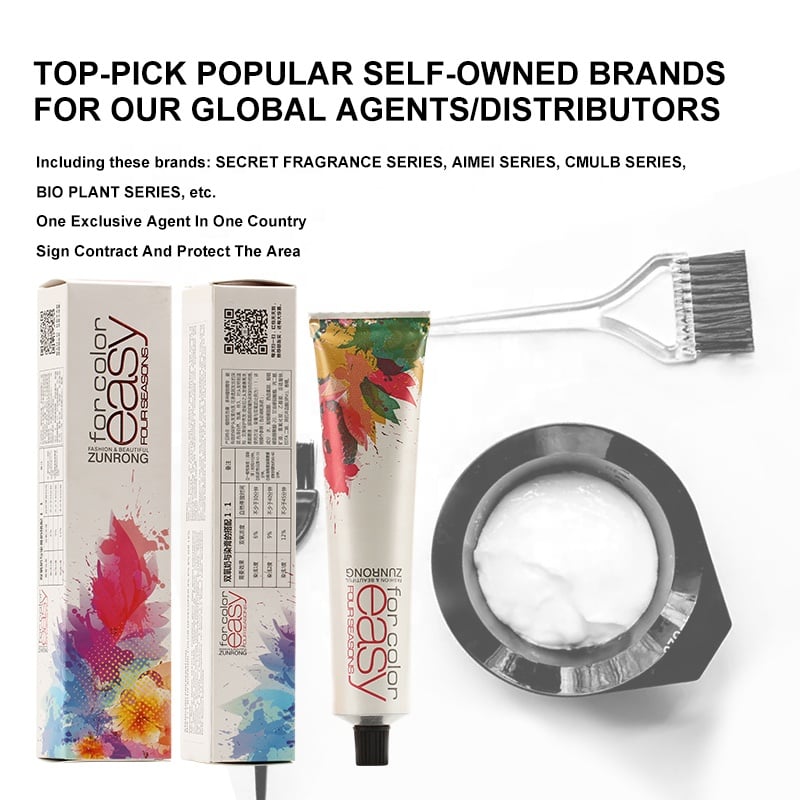 NEW Hair Salon Products Low Ammonia Super Hot Fashion Red Colour Permanent Hair Dye Cream Organic Hair Color Wholesale Dyes manufacture